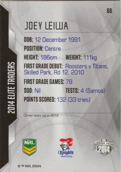 2014 ESP Elite #68 Joey Leilua Back